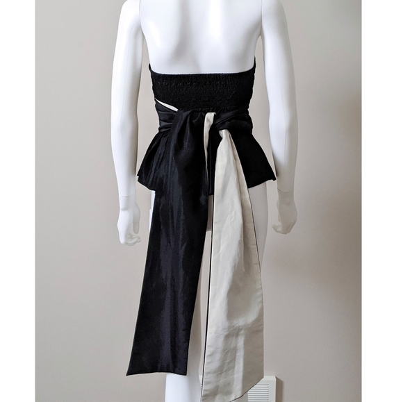 Peplum Bow Top w/ Color Block Sash - Picture 5 of 7